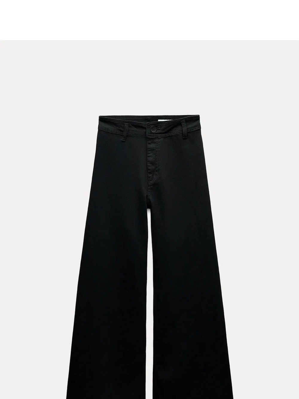 Zara Women's Black Wide-Leg Marine Jeans